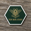 Ten Box Stays Bee Emblem Sticker